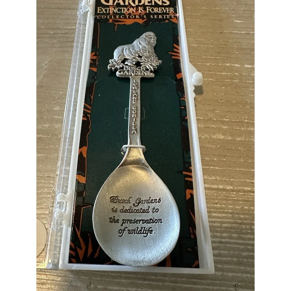 Busch Gardens Spoon Pewter Florida Souvenir Lowland Gorilla 4